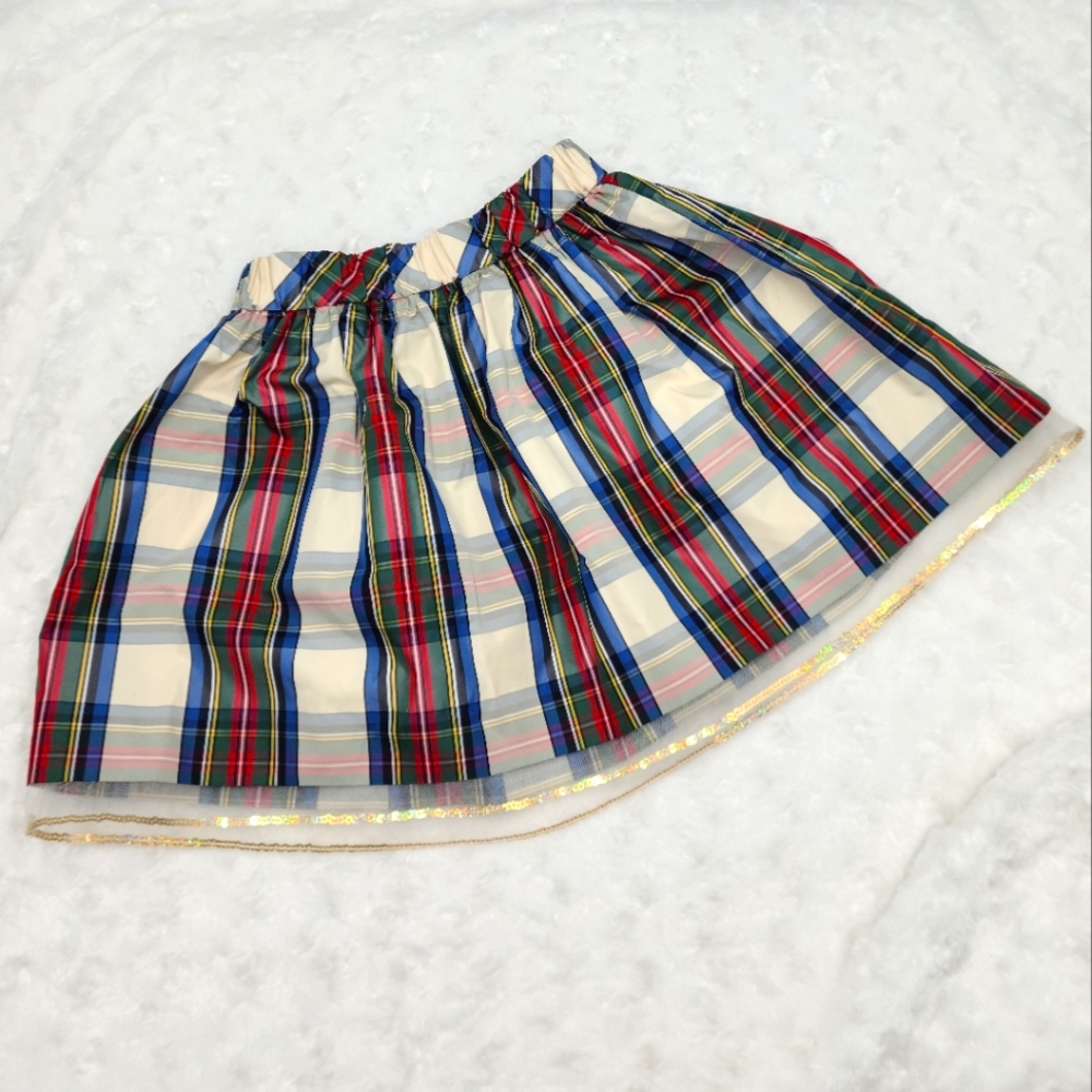NEW Crewcuts plaid holiday skirt size 4/5